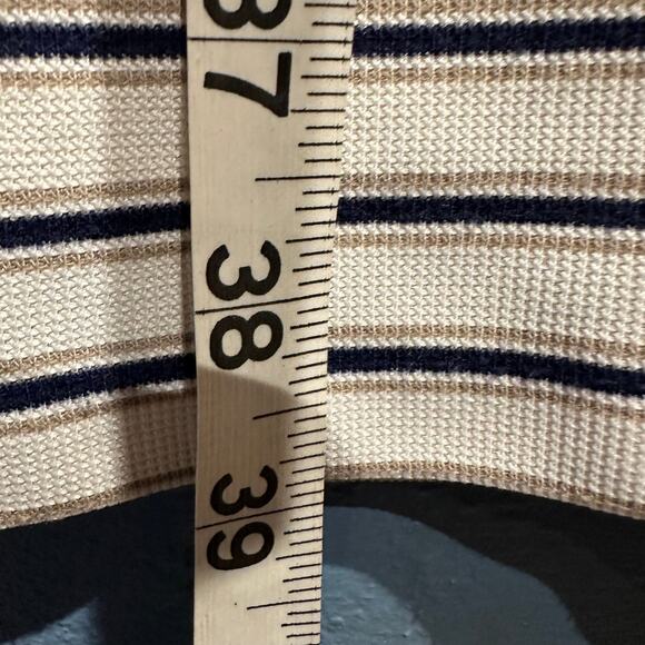 Ann Taylor Size 14 Cap Sleeve Double Knit Dress Striped Work Office Professional - Picture 4 of 7